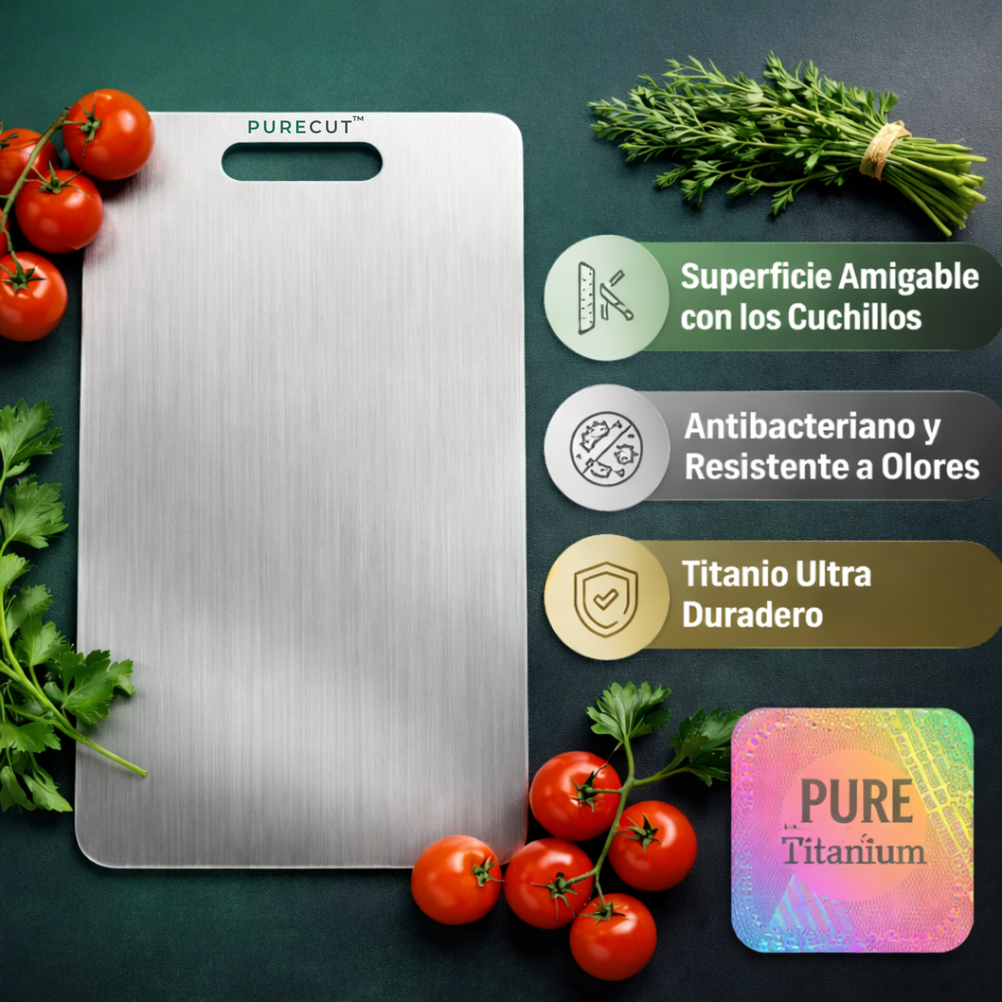 PureCut™ Tabla Higiénica de Titanio